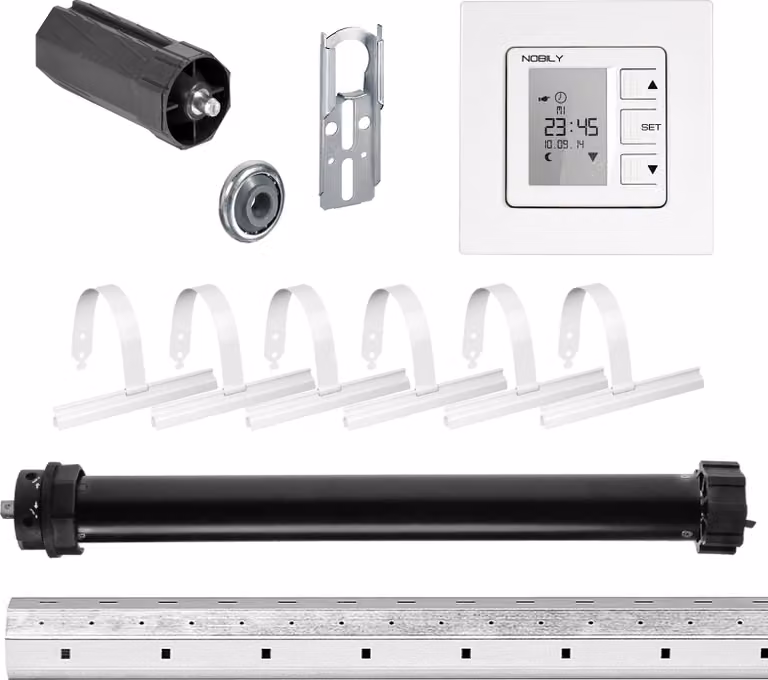 Set completo | P5 30/15-60 incl. ZS1 | 30 Nm = forza di trazione fino a 75 kg | Albero ottagonale da 60 mm | Lunghezza dell'albero 350 cm | Motore per tapparelle, azionamento per tapparelle