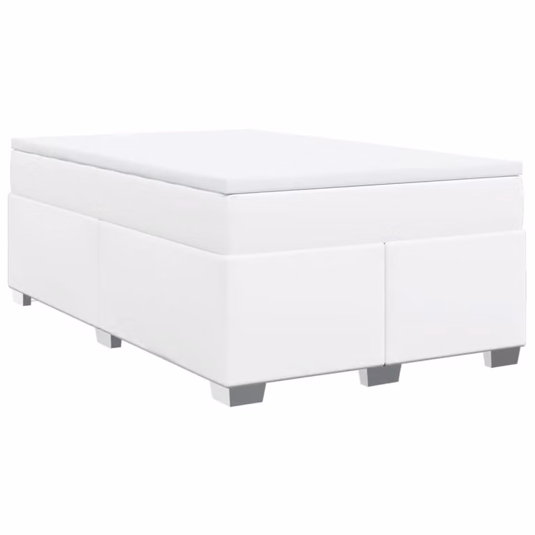 Giroletto a Molle con Materasso Bianco 120x200 cm in Pelle finta