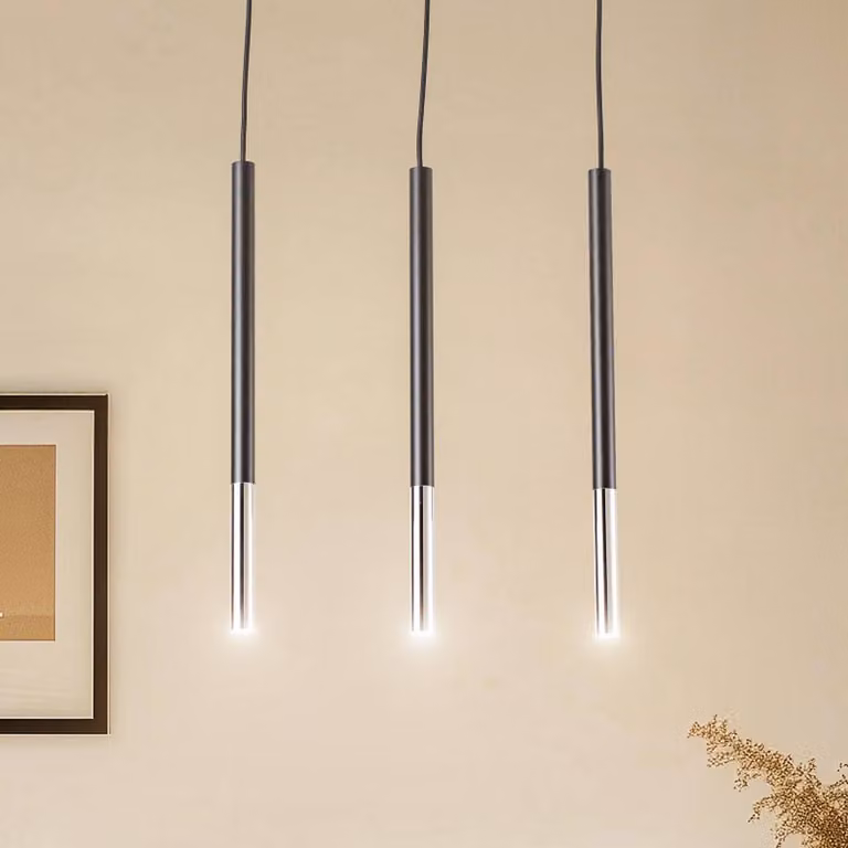 Lampada a sospensione Thalassa SOLLUX LIGHTING, dimmerabile, Nero, Soggiorno / Sala da pranzo, Metallo, Moderno, Lampada a sospensione