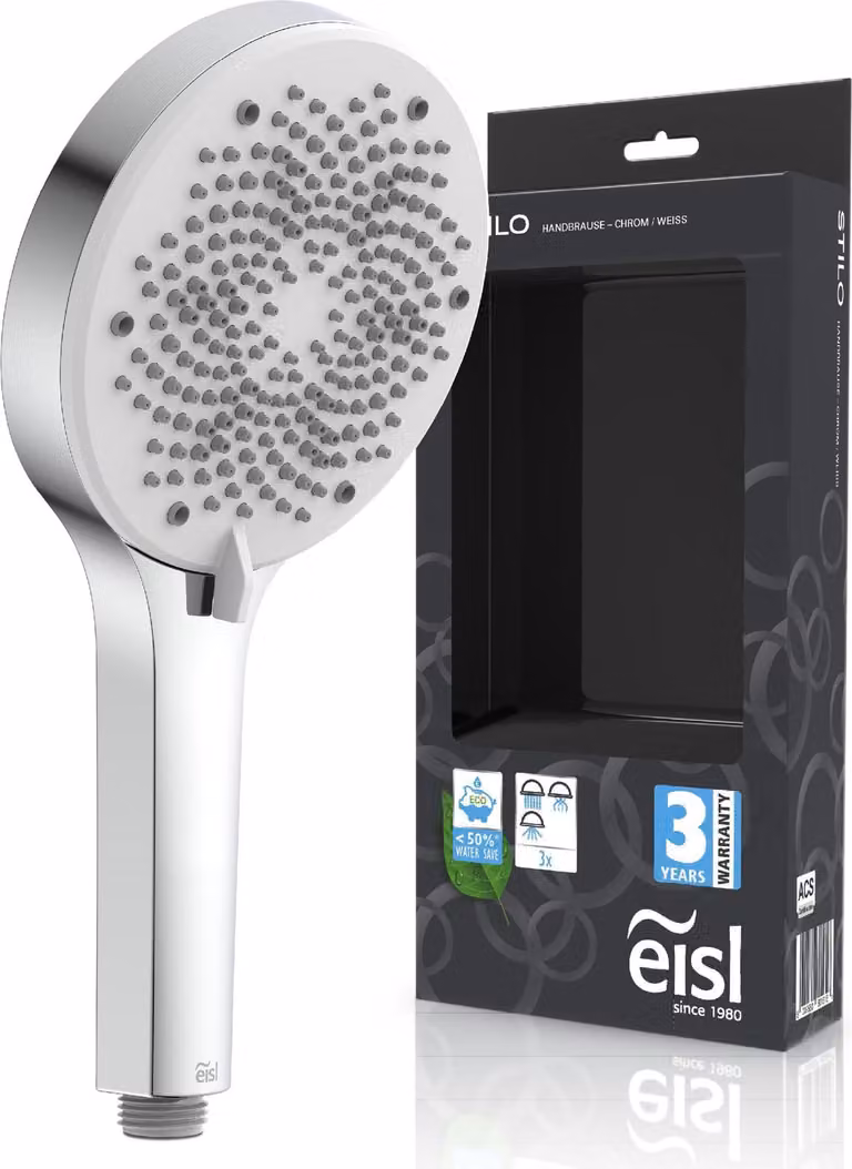 Doccetta EISL STILO, cromo/bianco