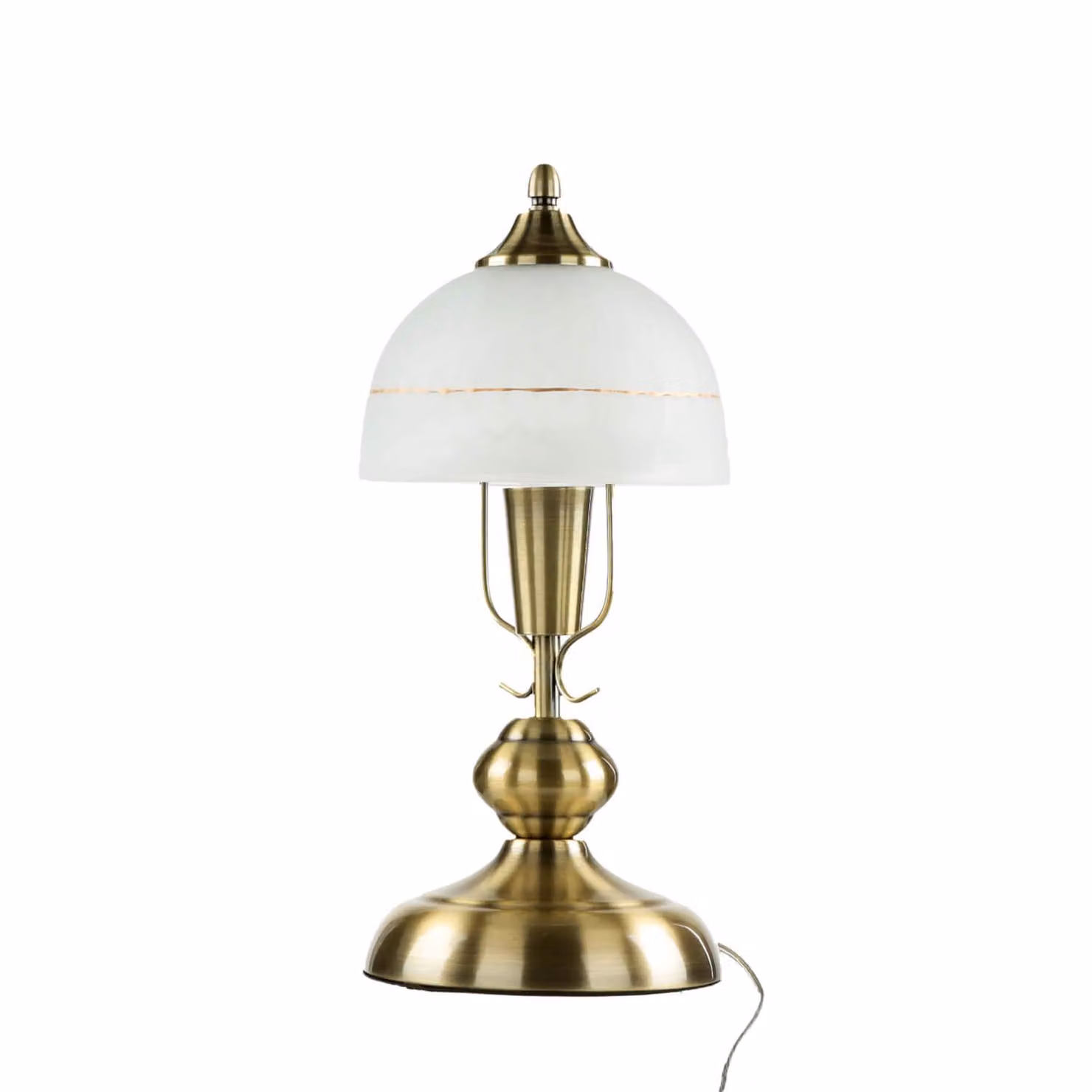 Lampada da tavolo classica con paralume in vetro marrone E14 Flossi 8812 Rabalux