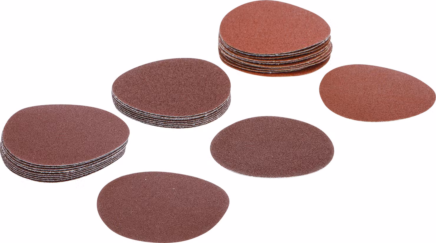 BGS Set di fogli abrasivi per levigatrici rotorbitali Ø 75 mm K 60 - 80 - 120 30 pezzi - 70195
