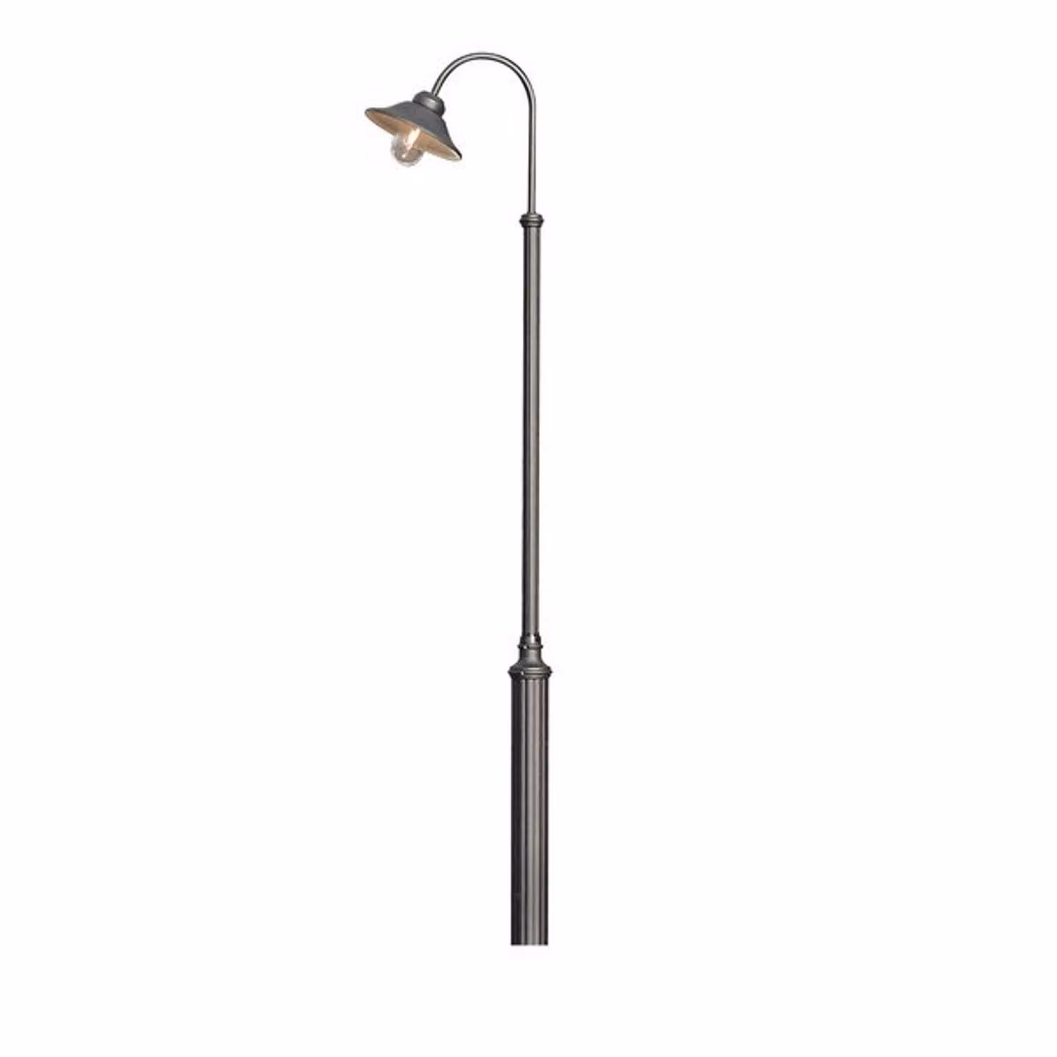 Testa di lampada Konstsmide Vega in alluminio verniciato nero, con vetro trasparente, prezzo escluso base e palo, vedi accessori
