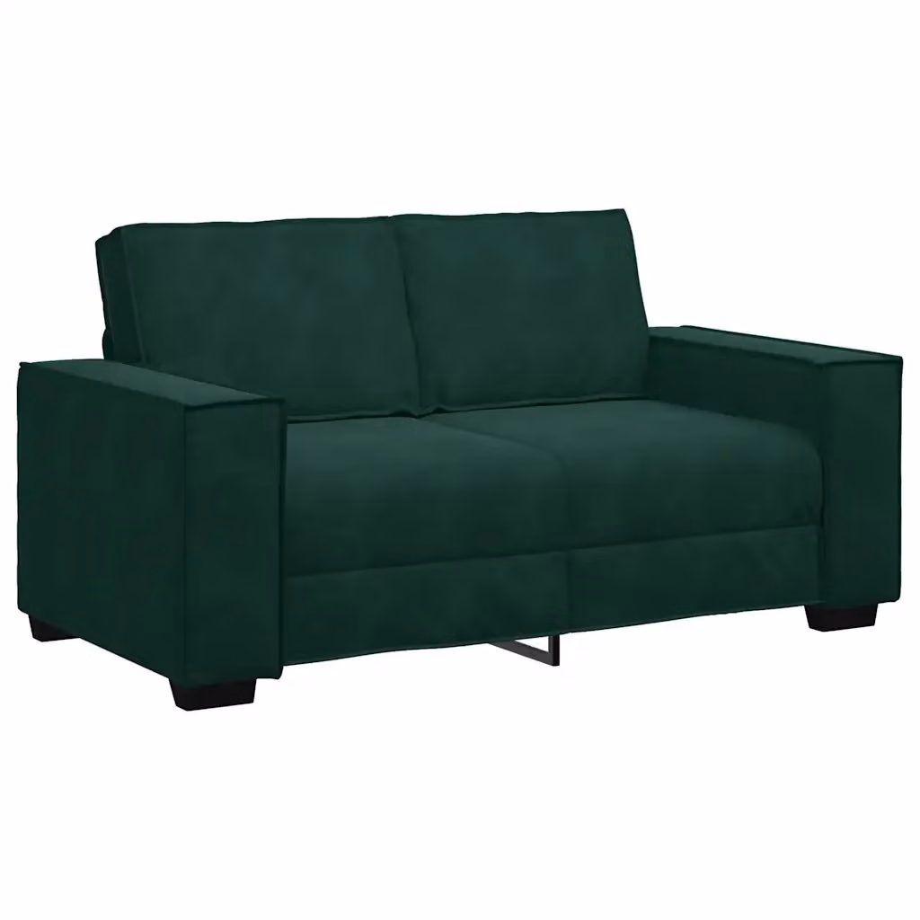 Divano moderno in velluto verde vidaXL L: 160 cm, P: 78 cm, H: 84 cm – 2