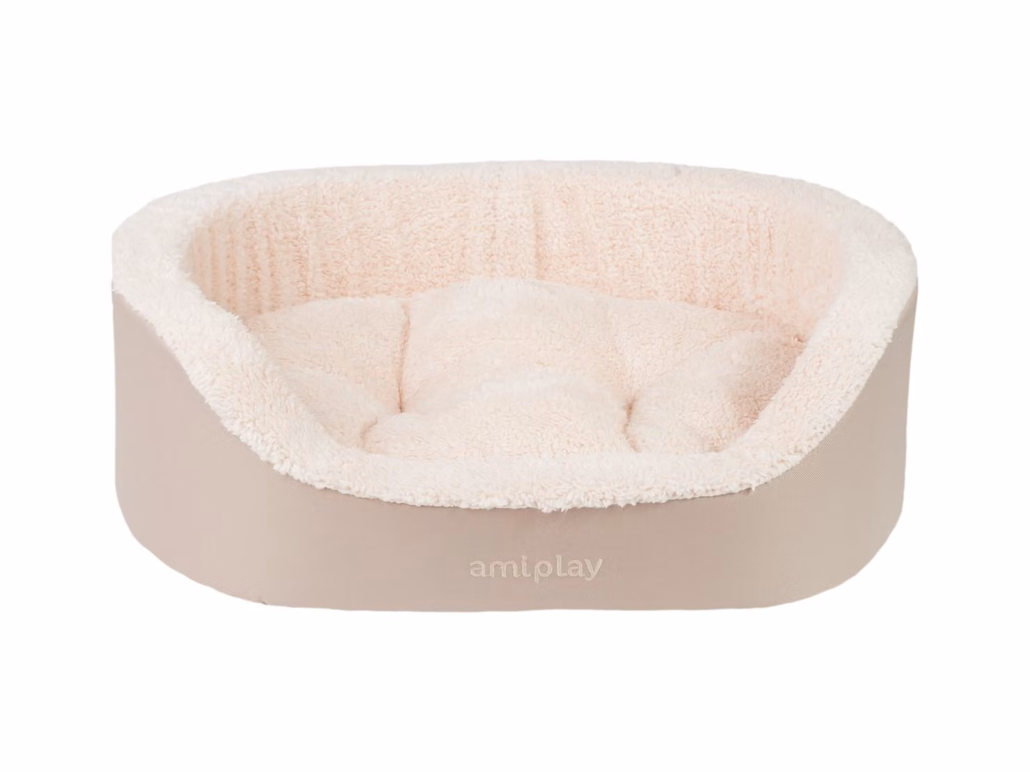 Cuccia per cani ovale ASPEINA beige taglia S, M, L Taglia: M - 64x55x19 cm