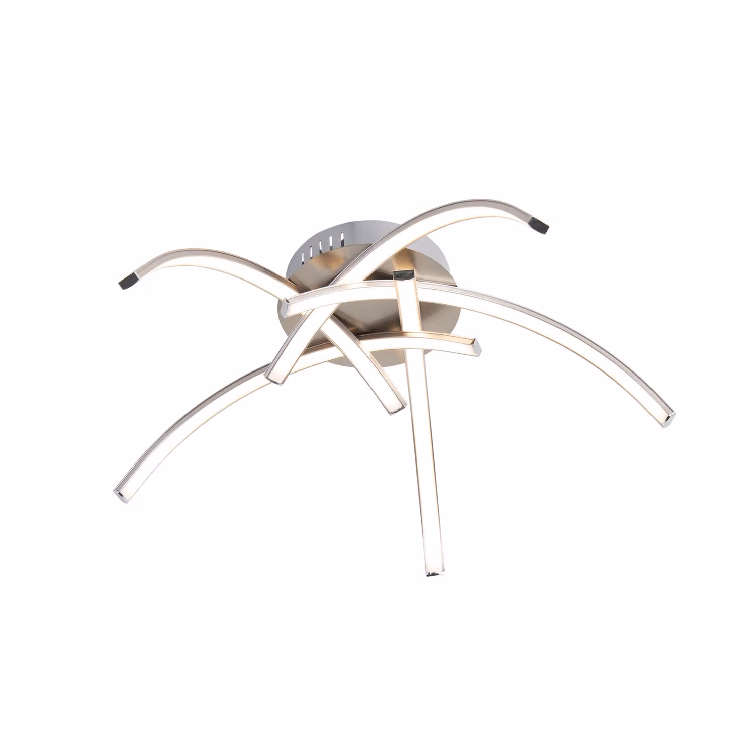 Lampada da soffitto a LED, metallo, acciaio, bianco, D 45 cm