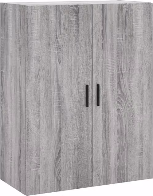Armadio da parete dal design moderno portaoggetti 69,5 x 34 x 90 cm in legno ingegnerizzato grigio 02_0048594