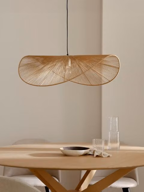 Lampada da soffitto Deia Kenay Home colore naturale in legno e carta – 1