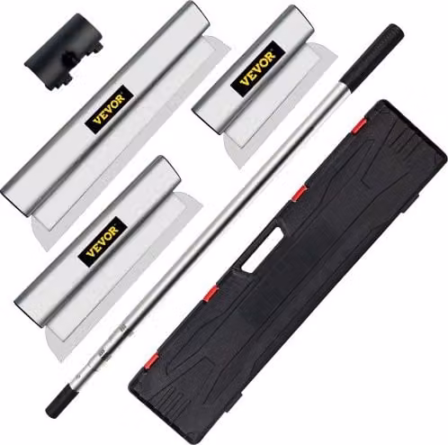 Spatola di finitura VEVOR in acciaio inossidabile argento con lama sostituibile per la rimozione di stucco, mastice, gesso e vernice, peso 4,58 kg