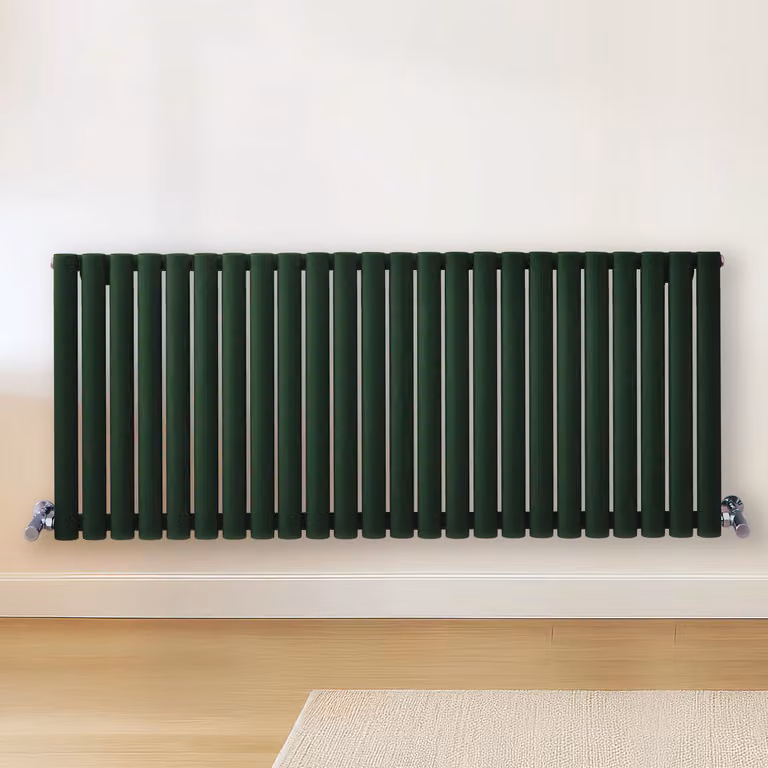 Radiatore di Design Orizzontale Verde (Evergreen) - 600mm x 1416mm - Pannello Doppio  - Revive