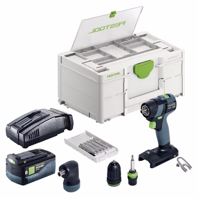 Festool TXS 18-Basic-Set Trapano avvitatore a batteria 18 V 40 Nm Brushless + 1x batteria 5,0 Ah + caricabatteria rapido + Systainer
