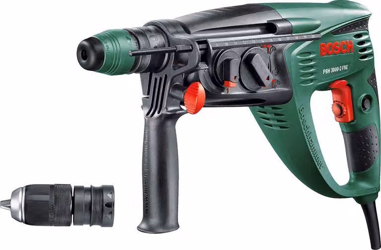 Bosch PBH 3000-2 FRE trapano a percussione e scalpello, incluso scalpello piatto e mandrino adattatore SDS