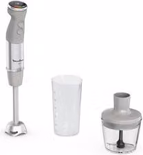 Frullatore ad immersione Moulinex Quickchef+ 2 in 1 DD672B, 1000 W, Grigio e Silver
