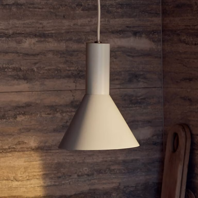 FRANDSEN Lampada a sospensione Lyss, dimmerabile, Crema / Ambra, Soggiorno / Sala da pranzo, Metallo, Design, Lampada a sospensione