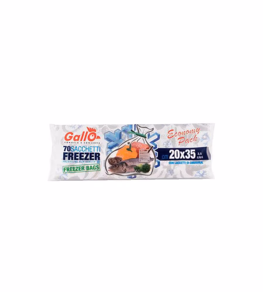 Sacchetti Freezer Rotolo Cm 20X35 Pz 70 Gallo
