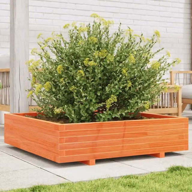 Fioriera Giardino 100x100x26,5cm Legno Massello Pino 847320