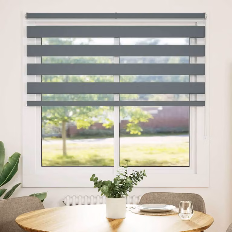 vidaXL Tenda a Rullo Zebra Larghezza Tessuto 145,9 cm Poliestere