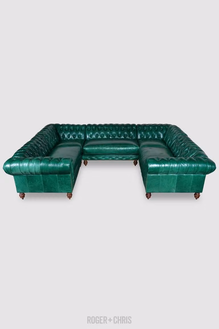 XXL Big Sofa Wohnlandschaft Ledersofa Couch U-Form Chesterfield Couchen Polster