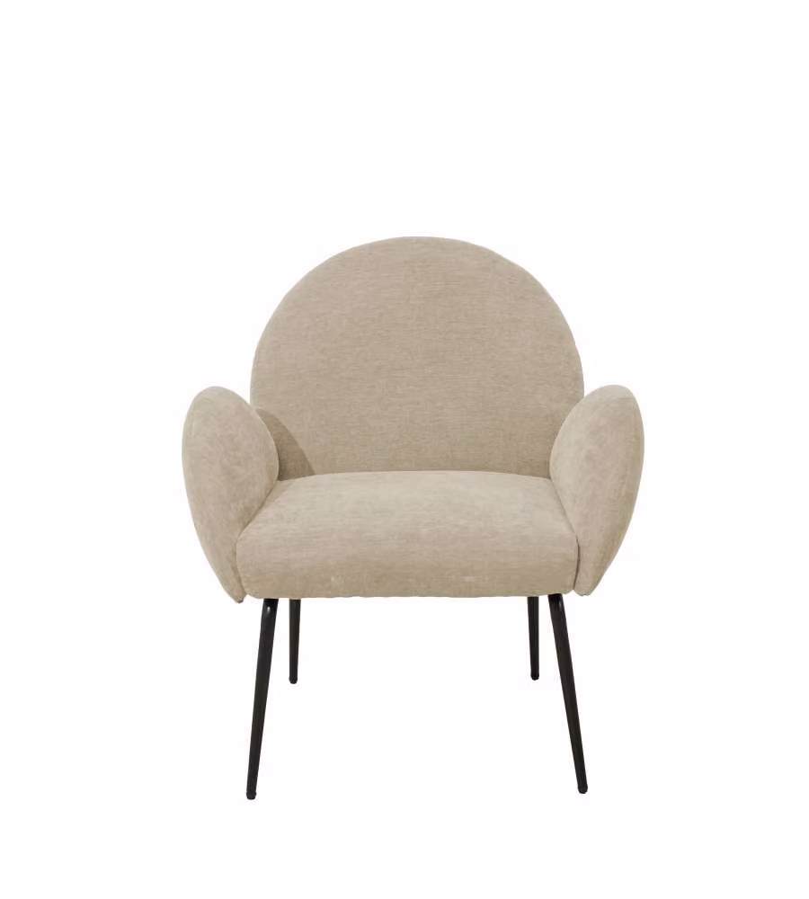 Domo Mea Poltroncina Fly Beige Tessuto Imbottito 72x67,5x82 cm Design Moderno