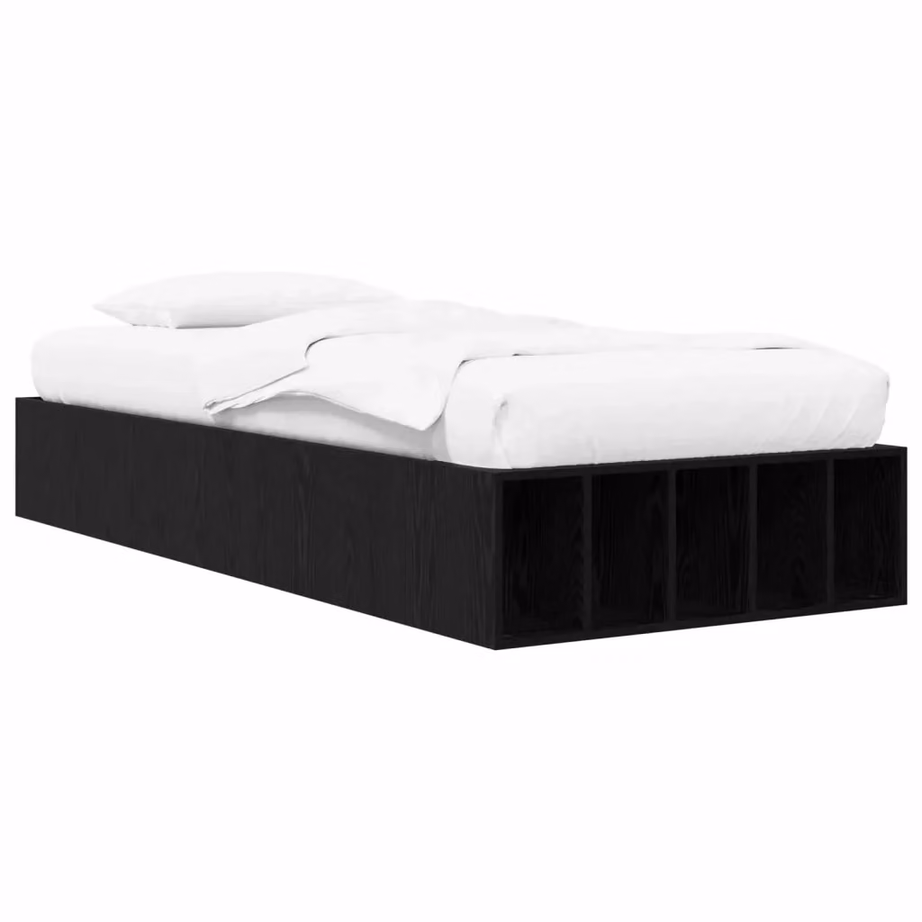 Telaio del letto con contenitore vidaXL in legno nero L/P/H: 225,5 x 80 x 200 cm – 2