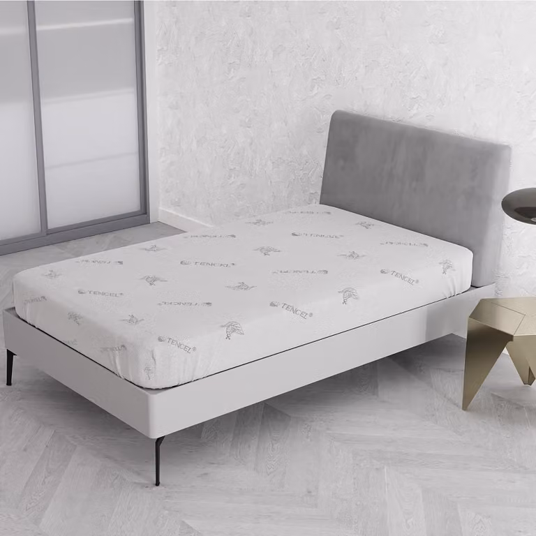 Protezione per materasso in Lyocell, 120x200 cm, elasticizzata, traspirante