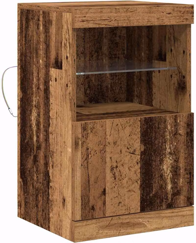 Madia LED Legno vecchio 41 x 37 x 67 cm Legno multistrato