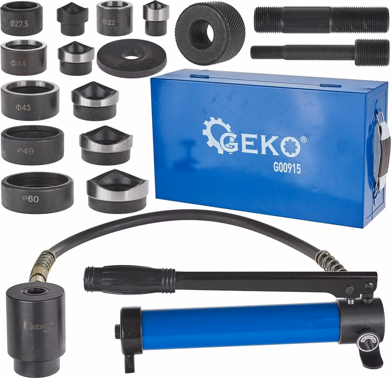 Set di punzonatrici idrauliche, 22 - 60 mm, 10t Geko