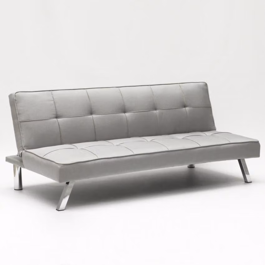 Divano letto di design Gemma, divano moderno a 2 posti con funzione letto - grigio
