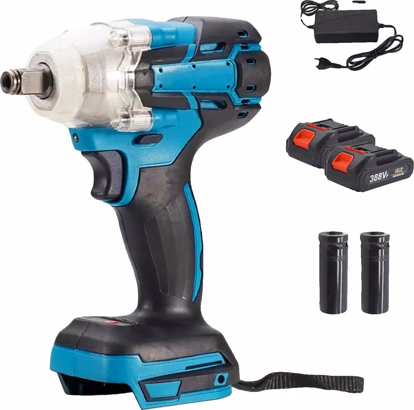 Avvitatore a impulsi, coppia elevata, motore senza spazzole, 2x batterie set 3, EU