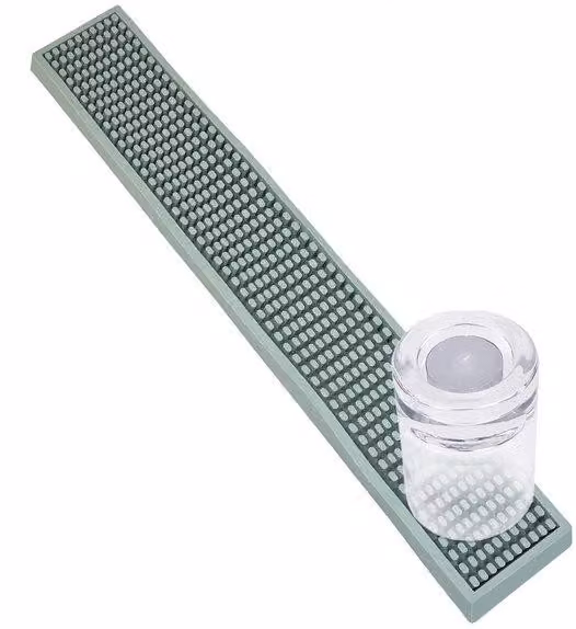 Tappetino antispruzzo in silicone per lo scarico della cucina, 8x60 cm, verde
