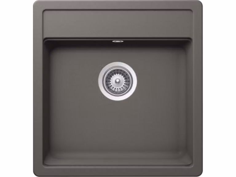 Schock Mono N-100S U Lavello sottopiano in Silverstone con piletta di scarico
