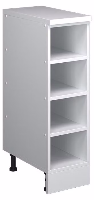 Mobile cucina sottotetto Vicco R-Line Bianco/Bianco 25 cm senza inclinazione, aperto, Model 61843