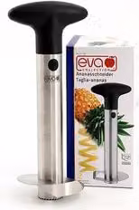 Taglia ananas Kaufgut in acciaio inox e plastica, nero e argento, lavabile in lavastoviglie