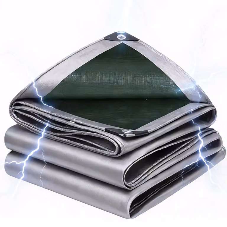 Telo di copertura in polietilene da 200 g/m², dimensioni 3,5 x 4,5 metri, con anelli rinforzati, impermeabile e resistente agli strappi
