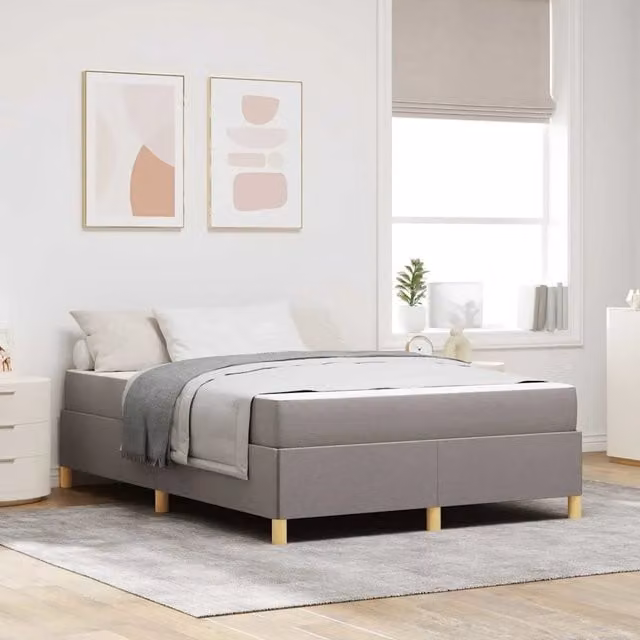 Struttura letto imbottita Talpa vidaXL in tessuto beige o grigio L/P/H: 203 x 160 x 280 cm