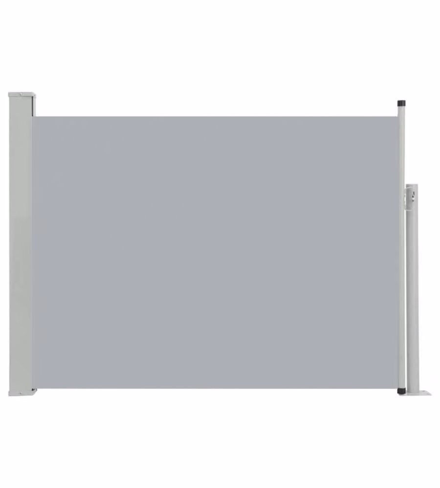 vidaXL Tenda Laterale Retrattile per Patio in Poliestere e Acciaio, Grigio, L: 514 cm, H: 100 cm – 2