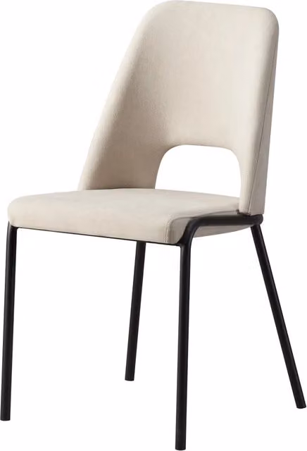 Sedia PERIN CASA VITAL beige in tessuto e metallo per cucina e sala da pranzo