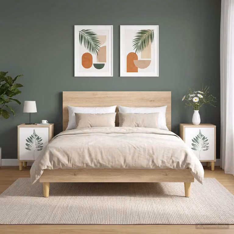Set di 2 Armadi da Notte vidaXL HANAU in Rovere Sonoma, L 36 cm x P 33 cm x H 50 cm