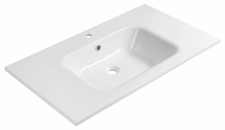 Lavabo in marmo sintetico ARECA, 91 x 51,5 cm, bianco