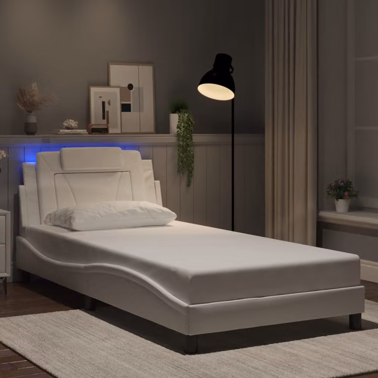 Giroletto Viana vidaXL Bianco con LED e porta USB, L/P/H: 100 x 200 cm