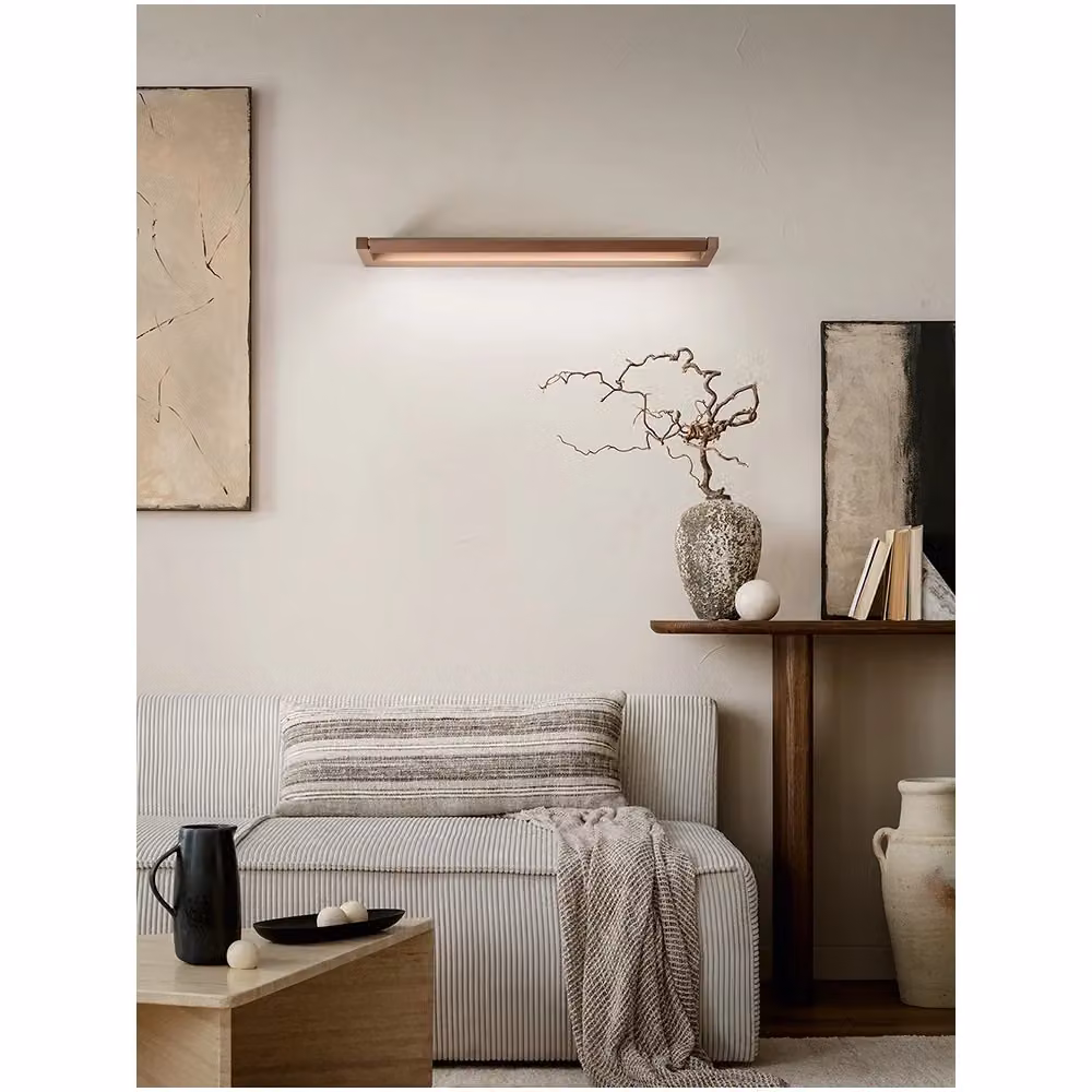 Applique Led Slim Perenz Marrone Metallizzato, Orientabile, 24W, 1920 lm, L: 79,2 cm – 2