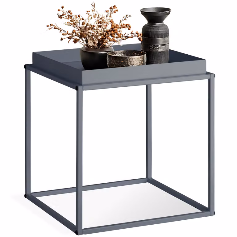 Tavolino Cambridge tectake grigio scuro L/P/H: 40 x 40 x 44 cm
