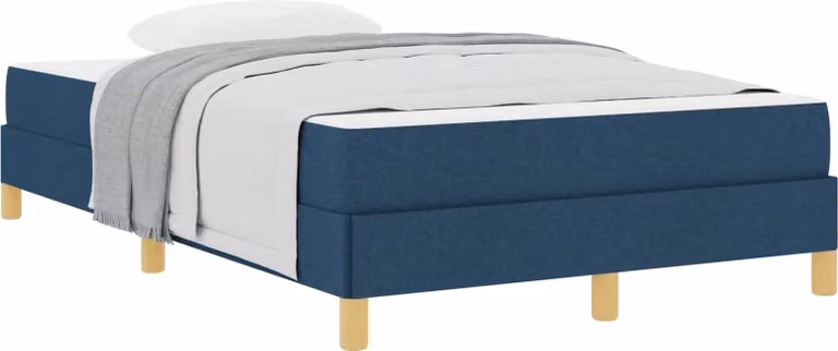 Letto a molle con materasso Blu 120 x 190 cm Tessuto