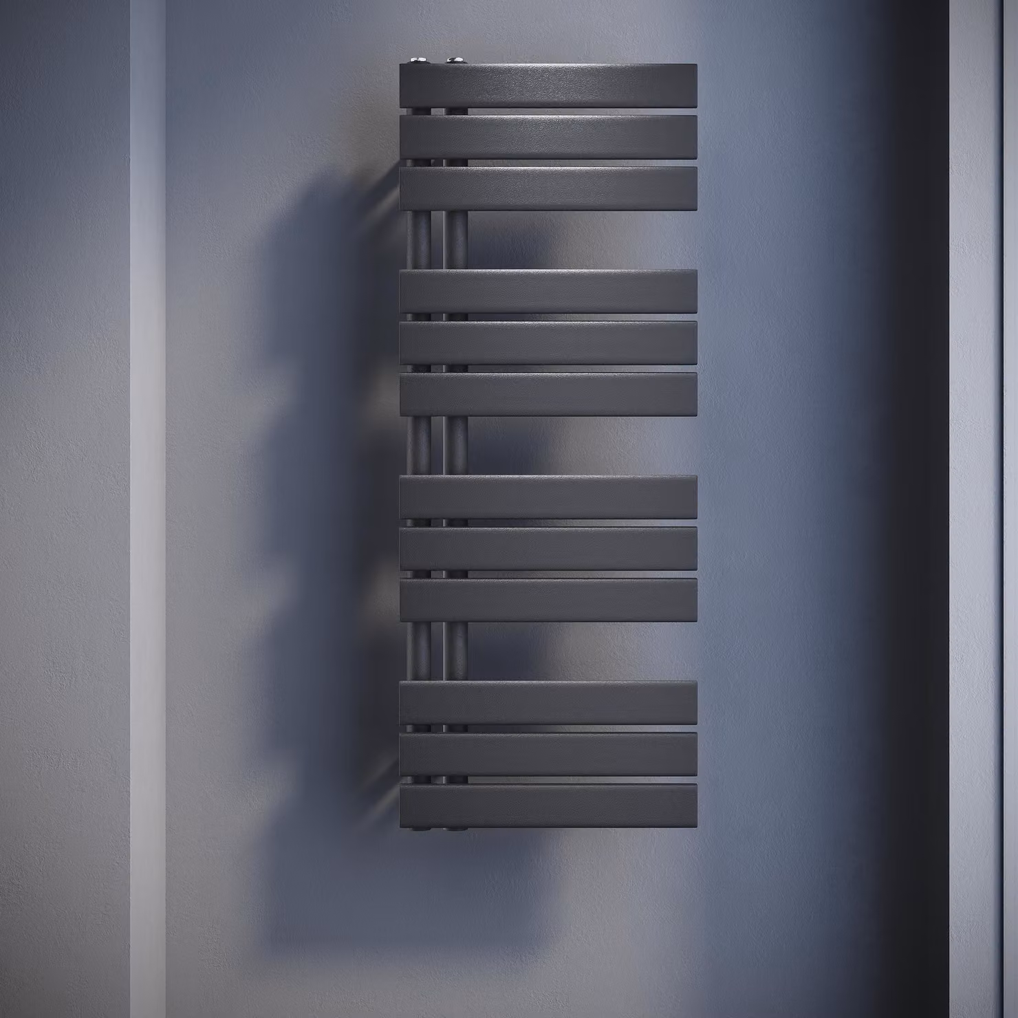 SONNI - Radiatore verticale, pannello radiante, a singolo strato, colore antracite, dimensioni 1038x400 mm. Riscaldamento a acqua o elettrico (senza resistenza)