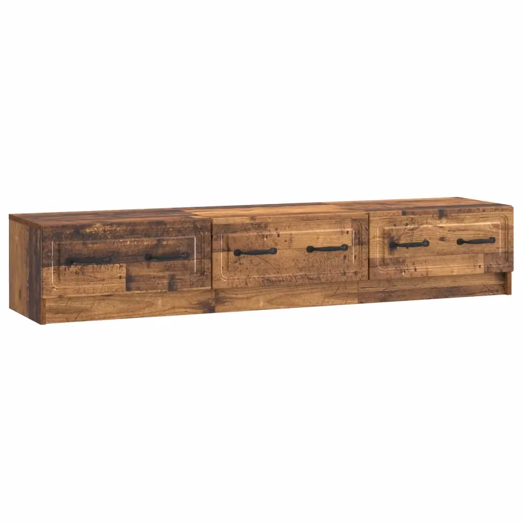 Mobile TV moderno in legno color marrone con finitura opaca L 147 x P 34,5 x H 27 cm – 2