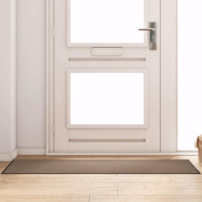 Tappetino moderno vidaXL rettangolare beige, nero e grigio in poliammide, L 180 cm x P 60 cm
