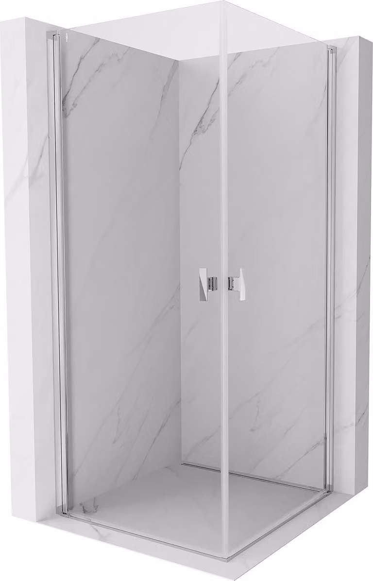 Mexen Mist-B Duo cabina doccia a battente 85 x 85 cm, trasparente, cromo - 8A2-085-085-01-00