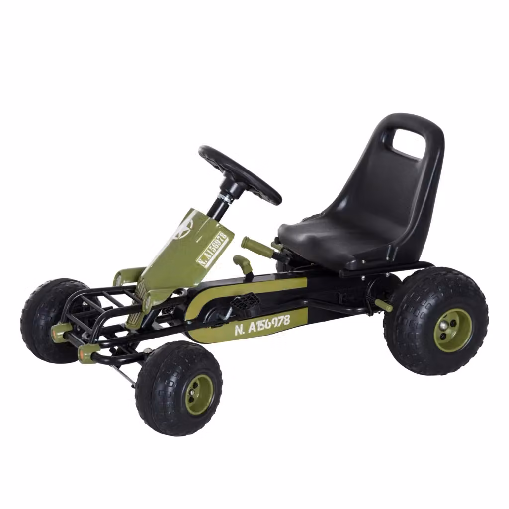 Go-Kart a Pedali XYLO con Freno a Mano e Sedile Regolabile, Verde, L/P/H: 99 x 65 x 56 cm – 2