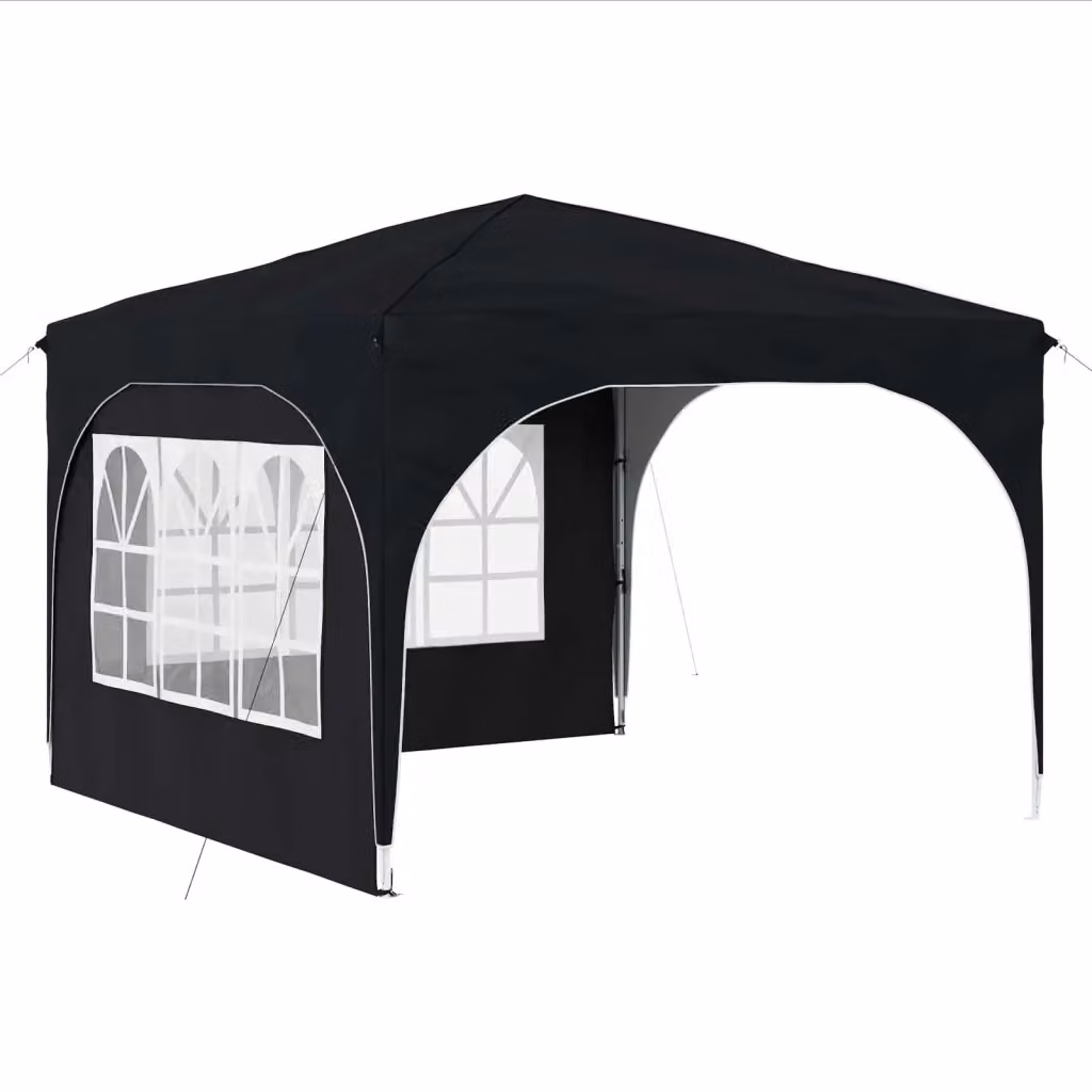 Gazebo a pop-up DESIGN IN per feste, colore antracite e argento, L/P/H: 290 x 290 x 245 cm – 2