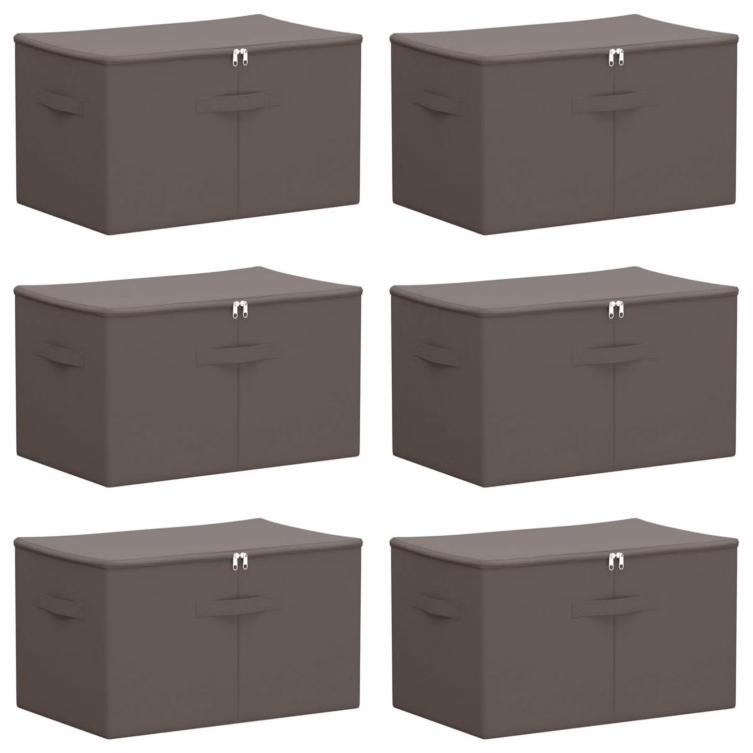 Scatola di Stoccaggio 6 pcs Grigio 60 x 43 x 35 cm